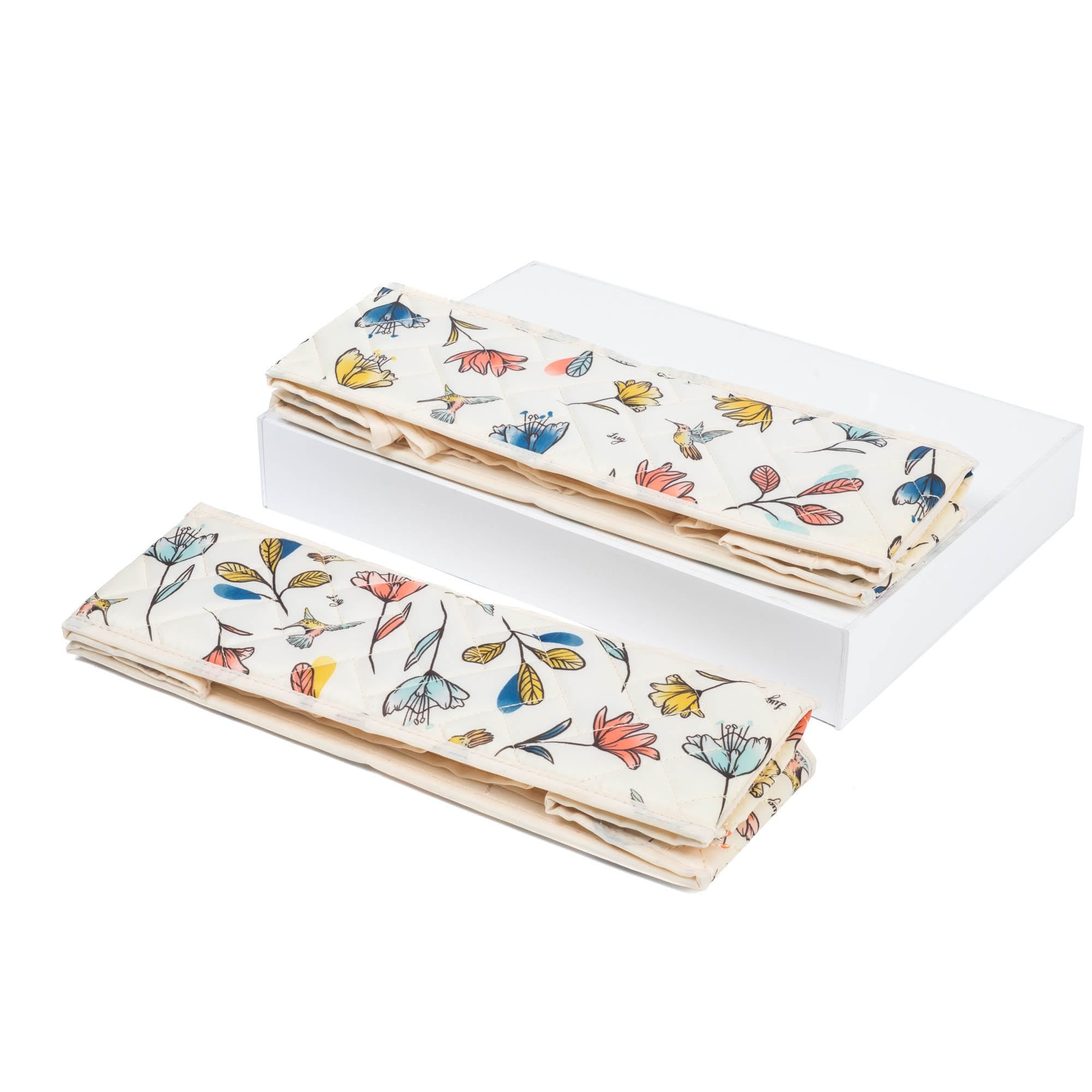 Dolly 2pc 6 Pocket Drawer Organizer - HUMMINGBIRD FLORAL - Dolly2pk_HummingbirdFloral_06
